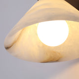 Torres Modern Alabaster Wall Sconce Brass Cone Shade Indoor Lighting Fixture