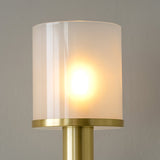 Tracie Transitional Alabaster and Glass Wall Sconce Light for Bathroom Vanity
