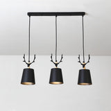 Traditional 3 Light Antler Design Country Chandelier Metal Pendant Ceiling Light for Farmhouse Decor