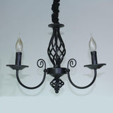 Traditional 3 Light Candle Style Farmhouse Chandelier in Oil Rubbed Bronze Finish