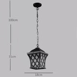 Traditional Glass Lantern Pendant Lighting with Electroplated Metal Finish and Adjustable Cord