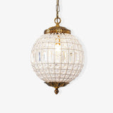 Traditional Gold Crystal Globe Pendant Chandelier for Elegant Interior Lighting