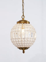 Traditional Gold Crystal Globe Pendant Chandelier for Elegant Interior Lighting