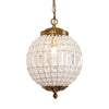 Traditional Gold Crystal Globe Pendant Chandelier for Elegant Interior Lighting