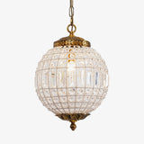 Traditional Gold Crystal Globe Pendant Chandelier for Elegant Interior Lighting
