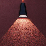 Trapezoidal LED Waterproof Outdoor Wall Sconce Modern Black Up and Down Exterior Porch Light