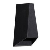 Trapezoidal LED Waterproof Outdoor Wall Sconce Modern Black Up and Down Exterior Porch Light