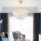 Trevi Elegant Murano Glass Chandelier Mid Century Modern Flush Mount Ceiling Light