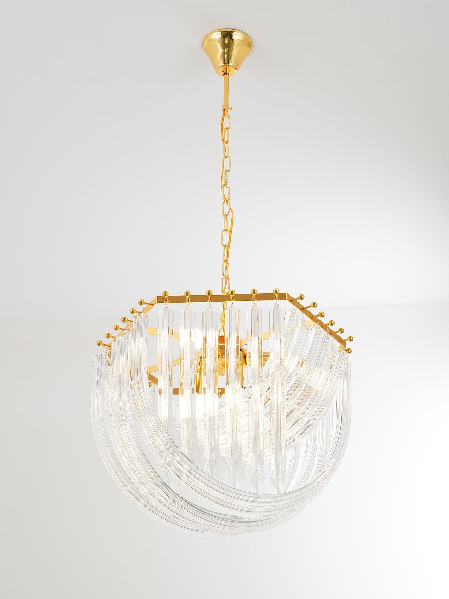 Trevi Elegant Murano Glass Chandelier Mid Century Modern Flush Mount Ceiling Light