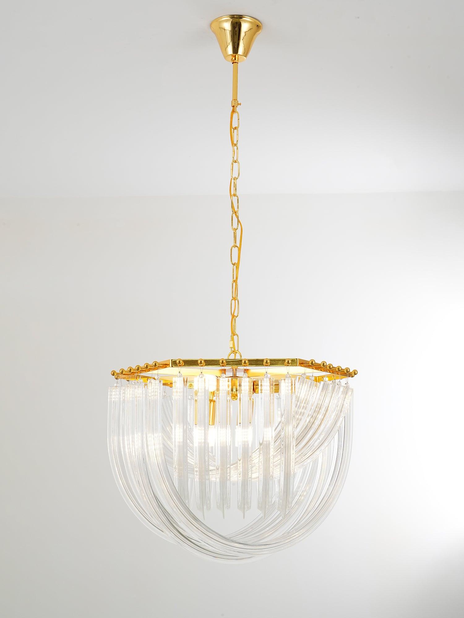 Trevi Elegant Murano Glass Chandelier Mid Century Modern Flush Mount Ceiling Light