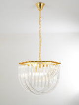 Trevi Elegant Murano Glass Chandelier Mid Century Modern Flush Mount Ceiling Light