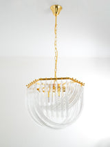 Trevi Elegant Murano Glass Chandelier Mid Century Modern Flush Mount Ceiling Light