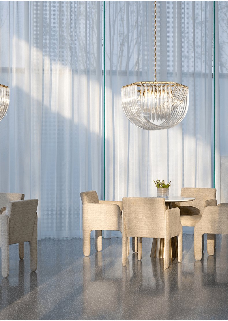 Trevi Elegant Murano Glass Chandelier Mid Century Modern Flush Mount Ceiling Light