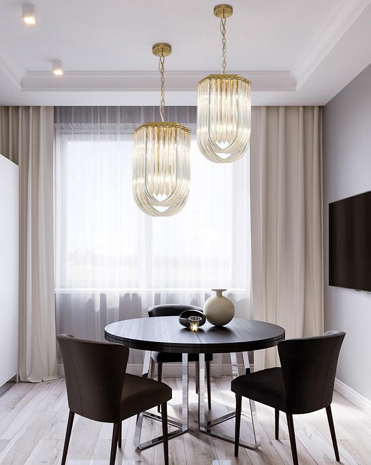 Trevi Elegant Murano Glass Chandelier Mid Century Modern Flush Mount Ceiling Light
