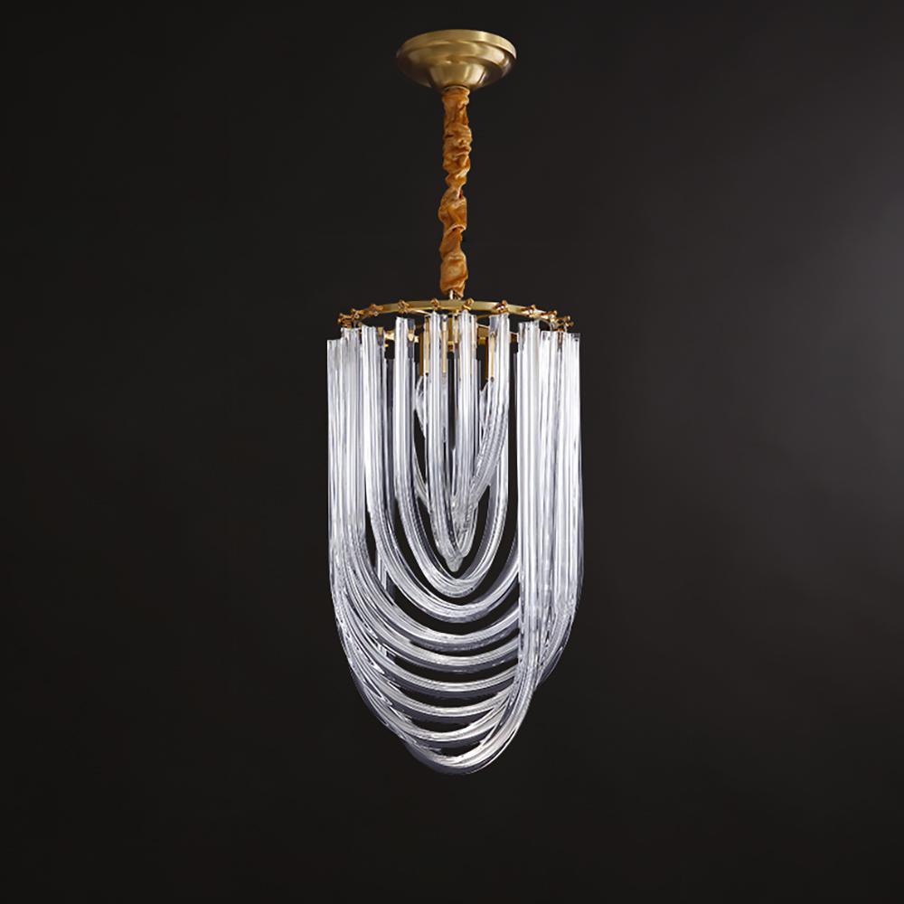 Trevi Elegant Murano Glass Chandelier Mid Century Modern Flush Mount Ceiling Light