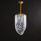 Trevi Elegant Murano Glass Chandelier Mid Century Modern Flush Mount Ceiling Light