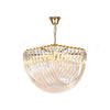 Trevi Elegant Murano Glass Chandelier Mid Century Modern Flush Mount Ceiling Light