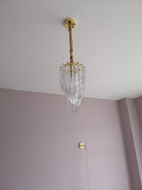 Trevi Elegant Murano Glass Chandelier Mid Century Modern Flush Mount Ceiling Light