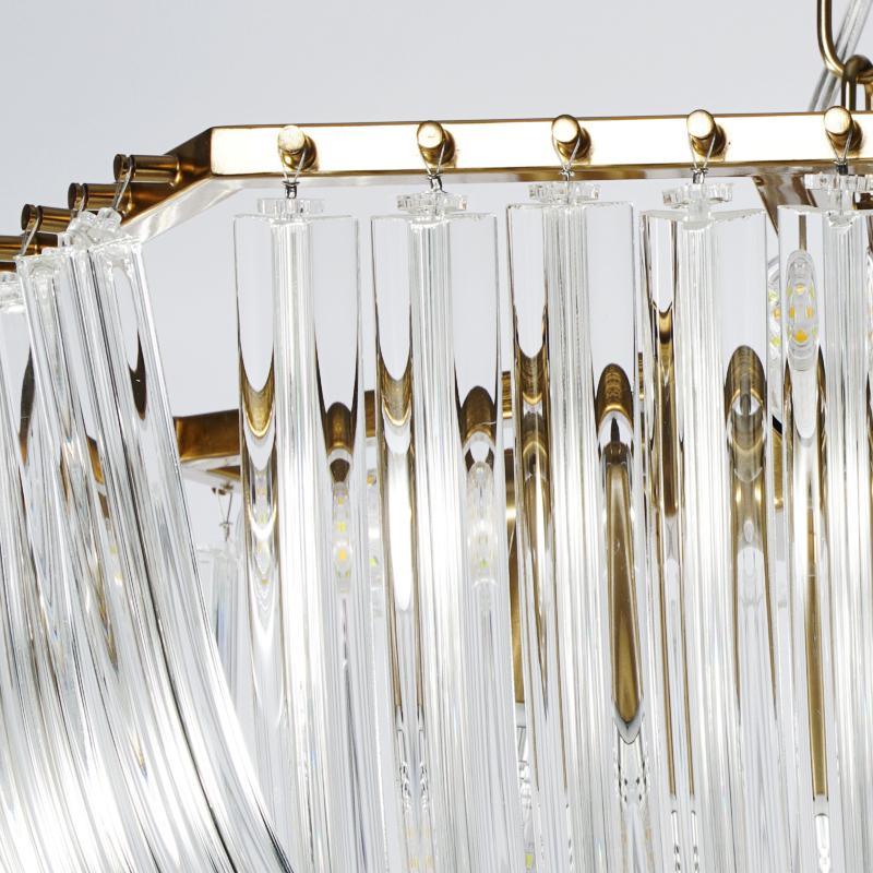 Trevi Elegant Murano Glass Chandelier Mid Century Modern Flush Mount Ceiling Light