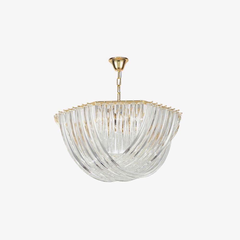 Trevi Elegant Murano Glass Chandelier Mid Century Modern Flush Mount Ceiling Light