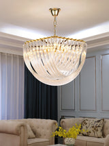 Trevi Elegant Murano Glass Chandelier Mid Century Modern Flush Mount Ceiling Light