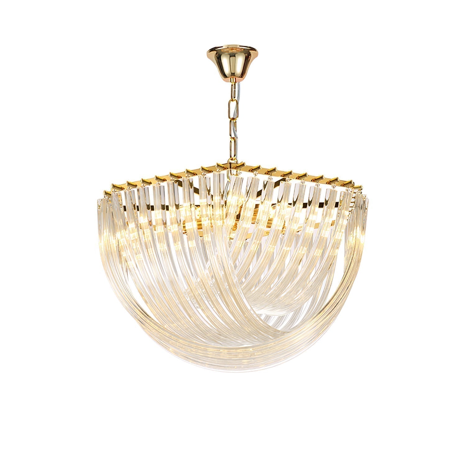 Trevi Elegant Murano Glass Chandelier Mid Century Modern Flush Mount Ceiling Light