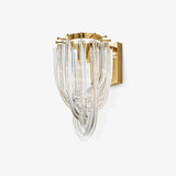 Trevi Glass Murano Style Wall Sconce Gold Mid Century Indoor Light for Bedroom Living Room