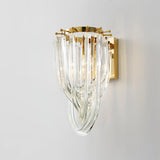 Trevi Glass Murano Style Wall Sconce Gold Mid Century Indoor Light for Bedroom Living Room