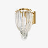Trevi Glass Murano Style Wall Sconce Gold Mid Century Indoor Light for Bedroom Living Room