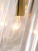 Trevi Glass Murano Style Wall Sconce Gold Mid Century Indoor Light for Bedroom Living Room