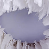 Modern Round Feather LED Flush Mount Ceiling Light for Bedroom and Nursery