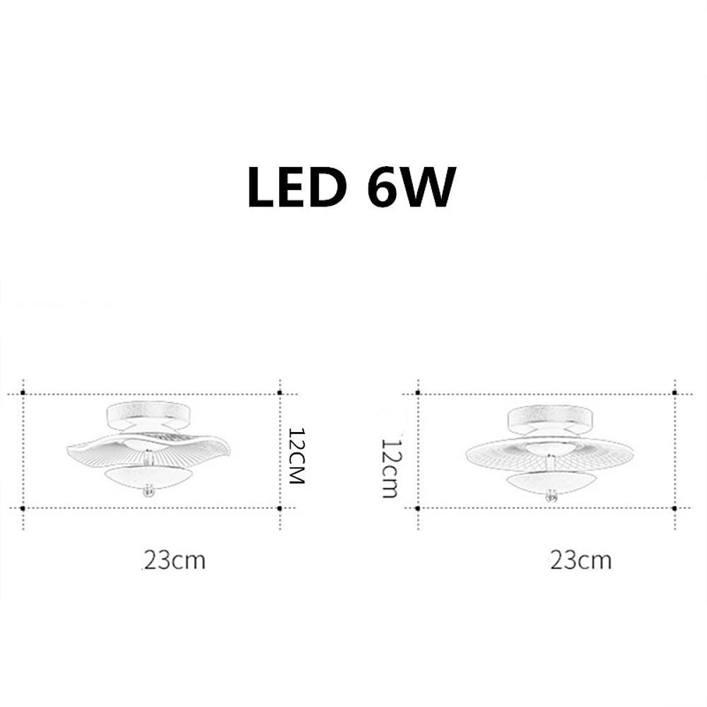 Geometric Wave Round 6W LED Flush Mount Ceiling Light Modern Small Fixture for Kitchen and Hallway