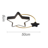 Modern 2 Star Shapes LED Flush Mount Ceiling Light Dimmable Nursery Lighting for Kids Bedroom