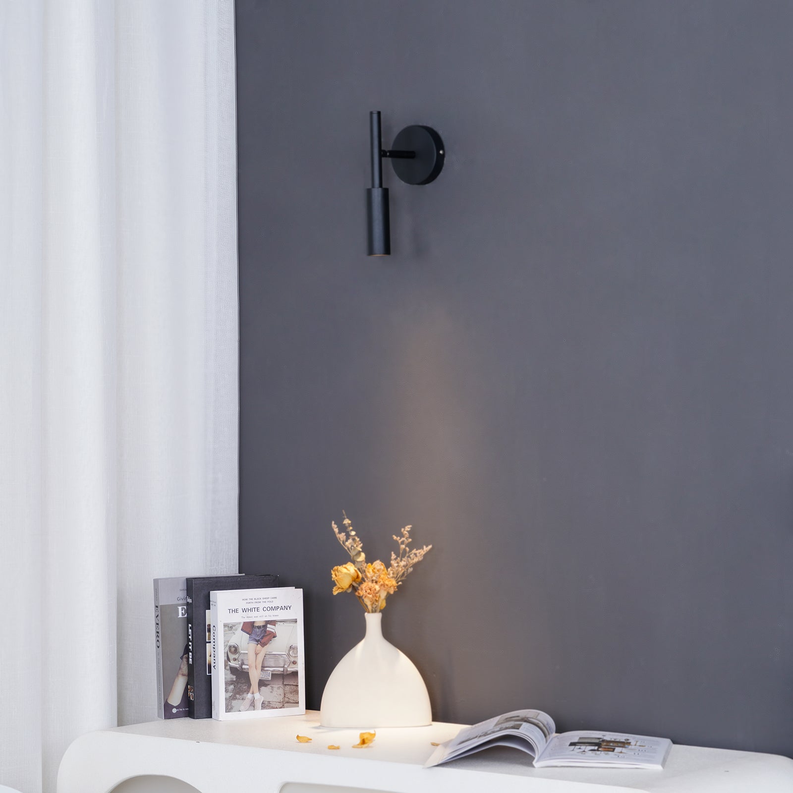 Tubino Modern Swivel LED Wall Sconce Adjustable Interior Reading Light for Bedroom