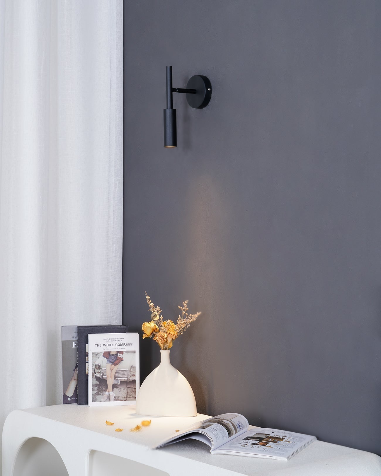 Tubino Modern Swivel LED Wall Sconce Adjustable Interior Reading Light for Bedroom