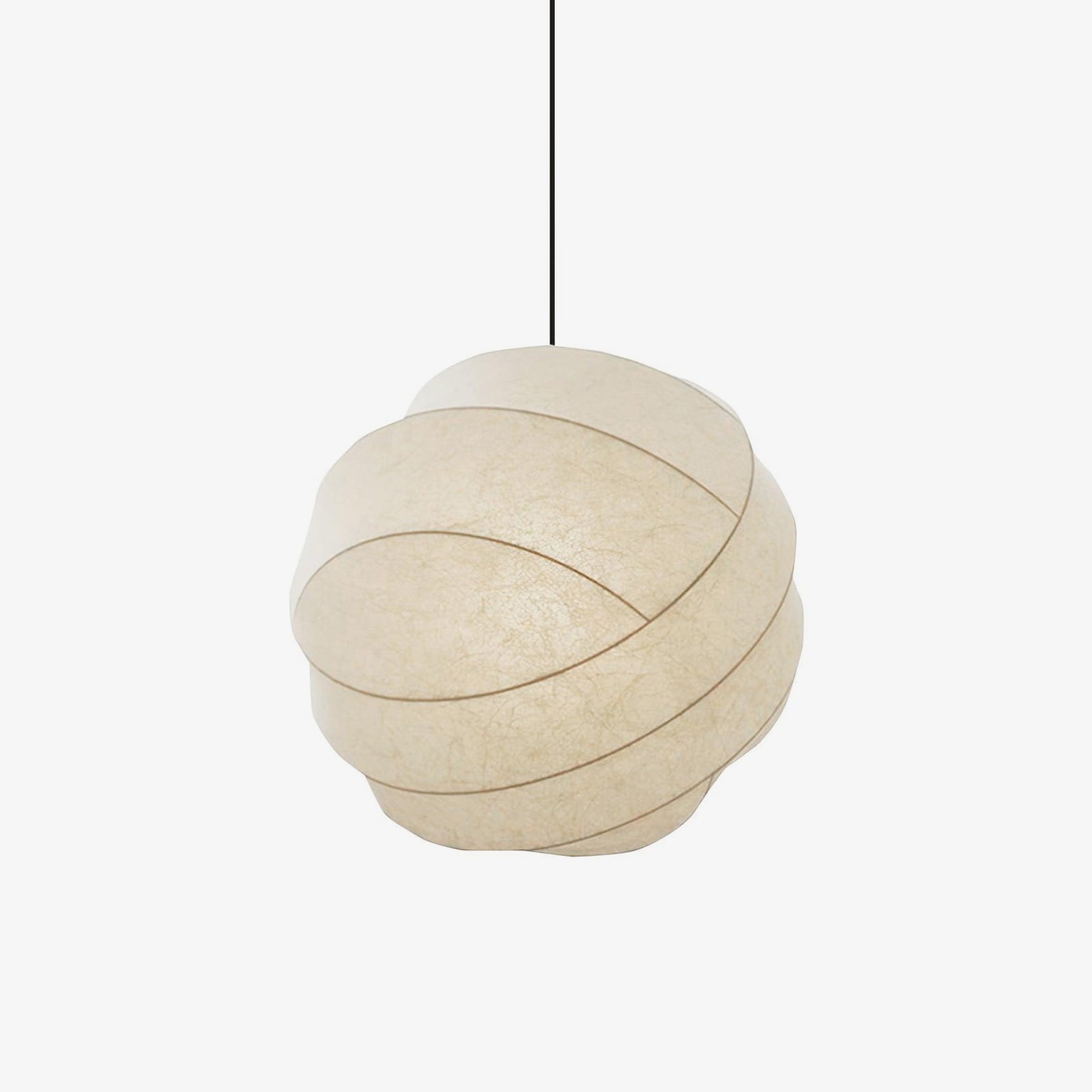 Turner Modern Cocoon Sphere Pendant Light Geometric Hanging Ceiling Lamp in White and Black