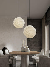 Turner Modern Cocoon Sphere Pendant Light Geometric Hanging Ceiling Lamp in White and Black