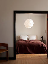 Turner Modern Cocoon Sphere Pendant Light Geometric Hanging Ceiling Lamp in White and Black