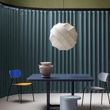 Turner Modern Cocoon Sphere Pendant Light Geometric Hanging Ceiling Lamp in White and Black