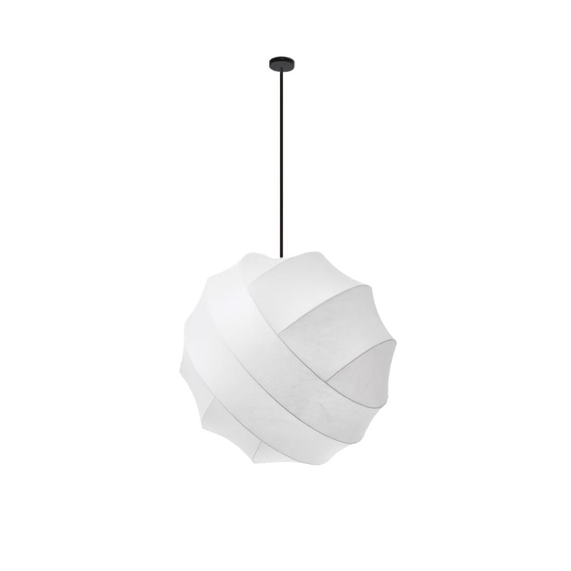 Turner Modern Cocoon Sphere Pendant Light Geometric Hanging Ceiling Lamp in White and Black
