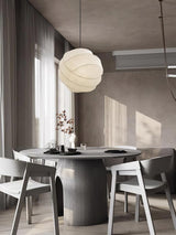 Turner Modern Cocoon Sphere Pendant Light Geometric Hanging Ceiling Lamp in White and Black