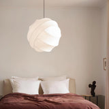 Turner Modern Cocoon Sphere Pendant Light Geometric Hanging Ceiling Lamp in White and Black