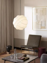 Turner Modern Cocoon Sphere Pendant Light Geometric Hanging Ceiling Lamp in White and Black