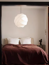 Turner Modern Cocoon Sphere Pendant Light Geometric Hanging Ceiling Lamp in White and Black