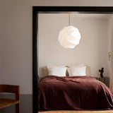 Turner Modern Cocoon Sphere Pendant Light Geometric Hanging Ceiling Lamp in White and Black