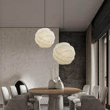 Turner Modern Cocoon Sphere Pendant Light Geometric Hanging Ceiling Lamp in White and Black