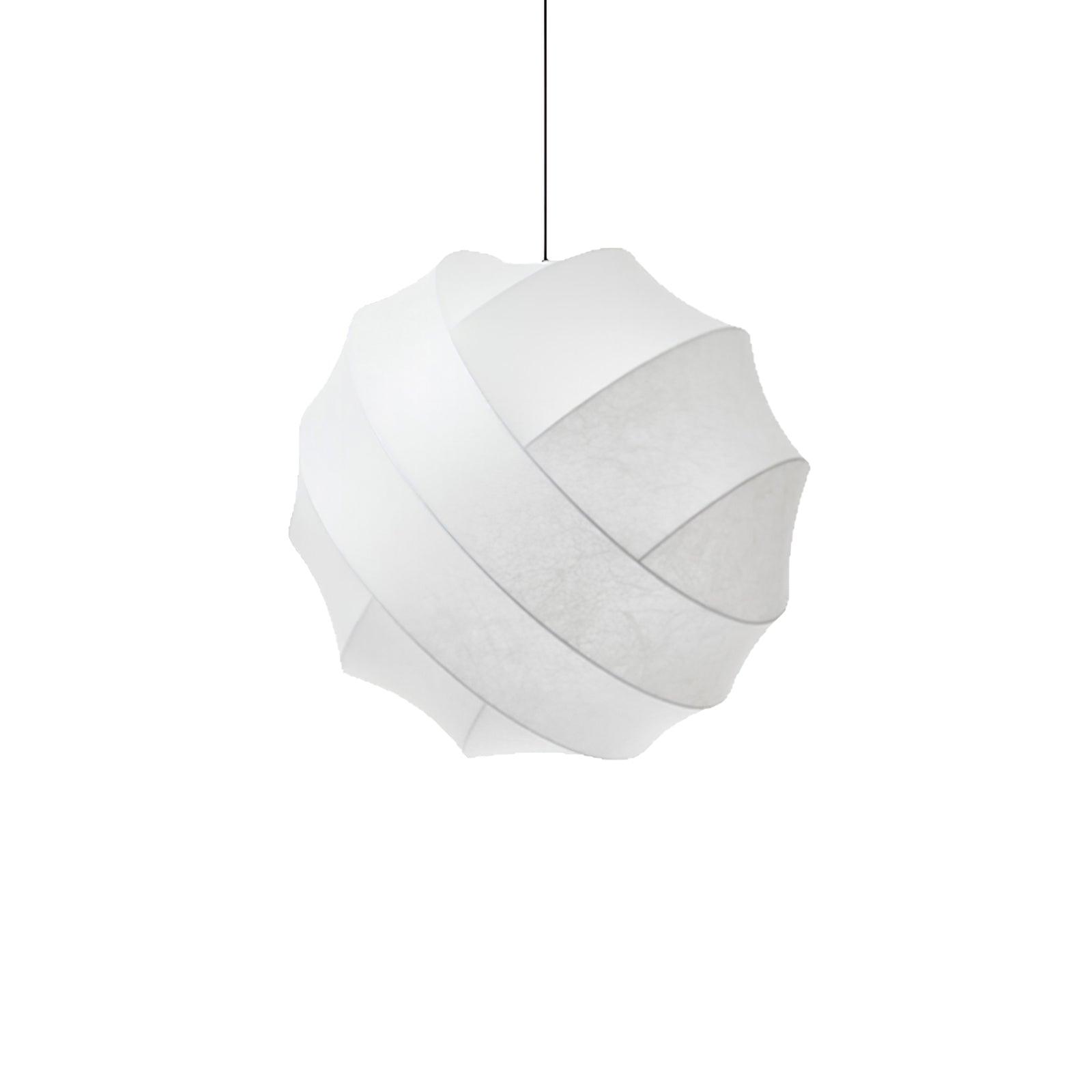 Turner Modern Cocoon Sphere Pendant Light Geometric Hanging Ceiling Lamp in White and Black