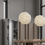 Turner Modern Cocoon Sphere Pendant Light Geometric Hanging Ceiling Lamp in White and Black