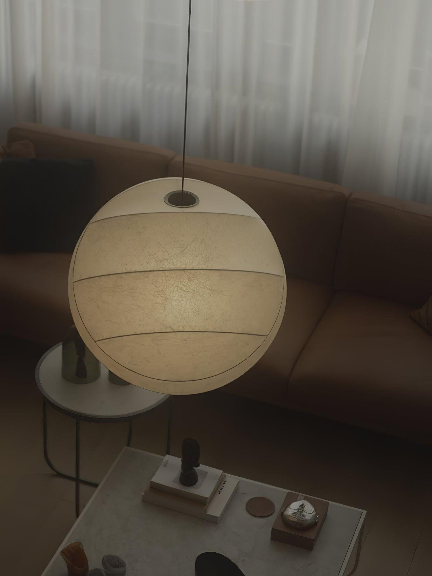 Turner Modern Cocoon Sphere Pendant Light Geometric Hanging Ceiling Lamp in White and Black