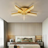Modern Gold Petal Design LED Flush Mount Ceiling Lamp for Living Room Bedroom
